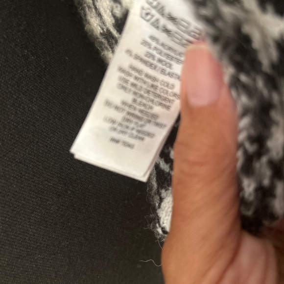 Herringbone Chanel Style Wool Blend Sweater - Picture 4 of 5